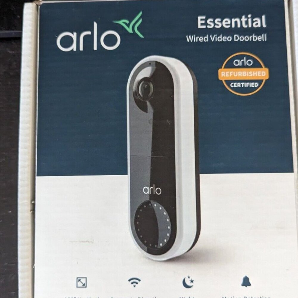 Arlo AVD1001-100NAR Smart Doorbell HD Video Wired - WHITE